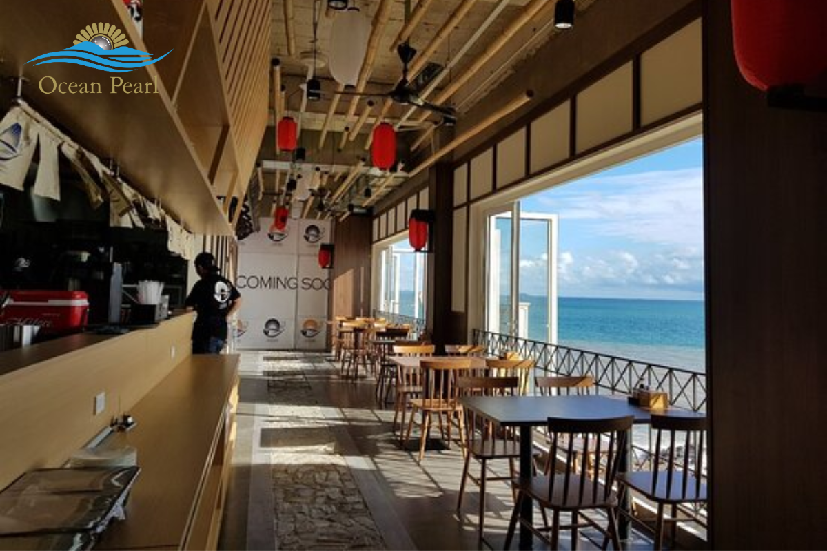 Nhà bếp nhìn ra biển - Hình ảnh Nhà hàng Nhật Bản Yushima